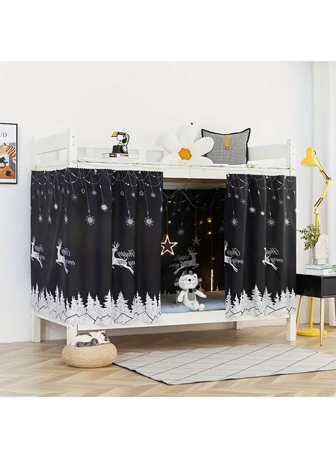 Astronaut Bed Canopy Thickened Cartoon Privacy Curtain For Home Dormitory Bunk Bed - Image 2